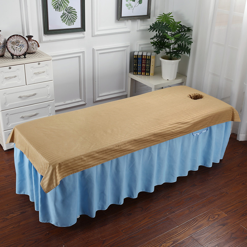 Thẩm mỹ viện cung cấp Khăn bông massage trị liệu cửa hàng massage chân giường vẻ đẹp khăn trải giường với lỗ dành riêng - Khăn trải giường drap giường