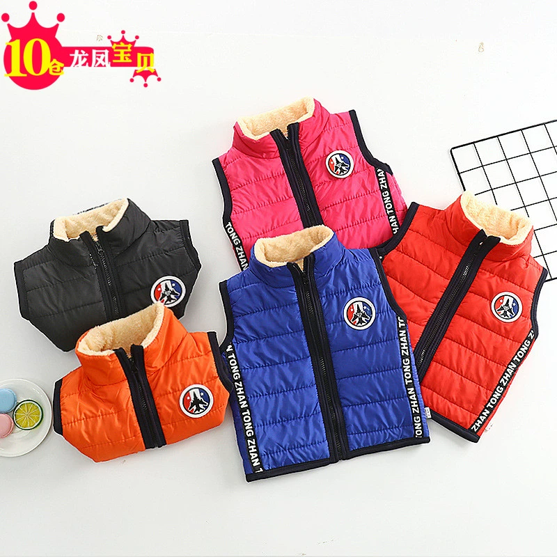 Thu đông xuống bé áo vest cổ cao sơ ​​sinh quần áo trẻ em trẻ em nam và nữ trung và nhỏ áo khoác trẻ em áo khoác cardigan vest - Áo ghi lê