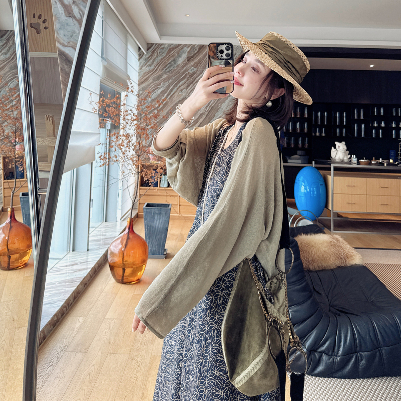Mandy's Mom Multifunctional Cardigan Linen Cotton Lightweight Breathable Cover-Up Jacket Sun Protection Cardigan Air Conditioning Shirt for Spring and Summer