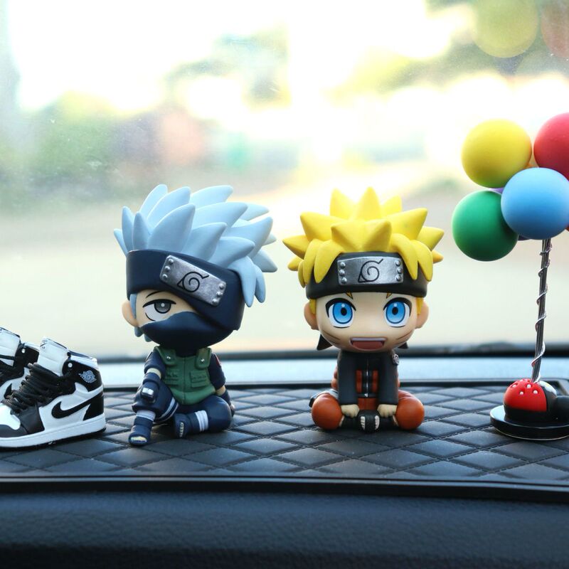 Naruto Anime Figure Car Decoration Interior Accessory Naruto Kakashi Car Figurine Male Personalized Creative Design