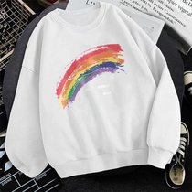 Winter autumn clothes trend plus suede thickened beating undershirt with clothes long sleeves T-shirt ins autumn and winter style mens round neckline