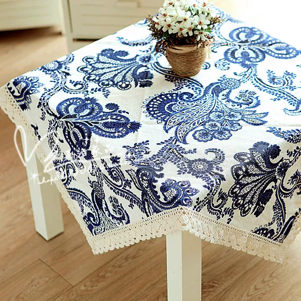 Vườn cotton linen bảng bàn cà phê vải khăn trải bàn tròn nhà hàng bar dài bảng khăn trải bàn mô hình cây ảnh nền