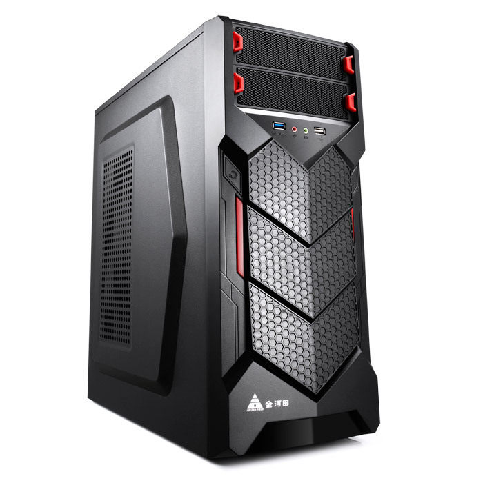 Jinhe Tian Qiyuan F19 Computer Host Box Desktop Computer Games ATX can fit 5 mechanical hard disc standard host shell