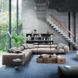 Медуо/Итальянский современный кожаный диван Scighera диван маленькая квартира Гостиная прямо вниз по ряду дивана вниз