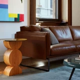 Медуо/Итальянский скандинавский кофе с твердым древесином Constantin Table Living Room маленький круглый столик