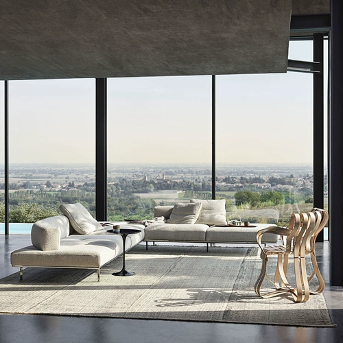 Медуо/итальянский гостиная кожаный диван матичный диван большой плоский слой высокий кожаный диван Минималистский диван