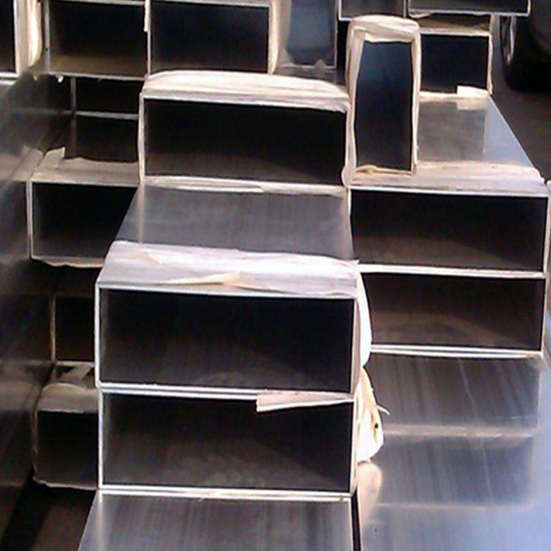 Manufacturer 6061 aluminum square tube flat aluminum tube aluminum square pass aluminum alloy square tube U profile groove aluminum 50*40*2 cutting