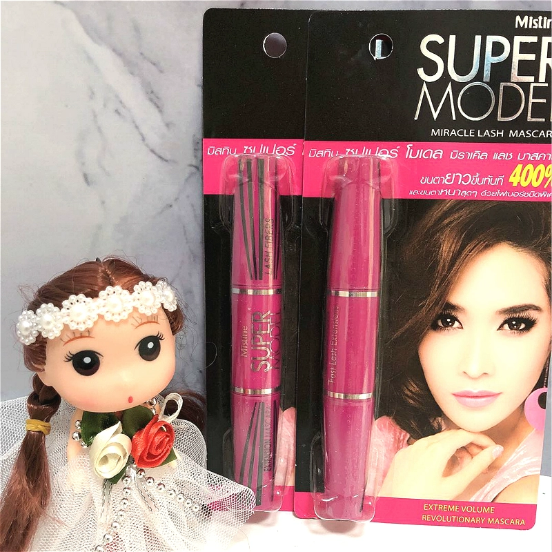 Mascara hai đầu Mistine 4D chính hiệu Thái Lan, không thấm nước, không làm trôi, làm cong mi, dày và dài mi - Kem Mascara / Revitalash