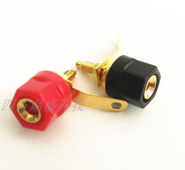Acoustic Wiring Post Copper Wiring Post 301 Wire Binding Post Head Red Black Post Wire Charged piece speaker wiring terminal 1 pair