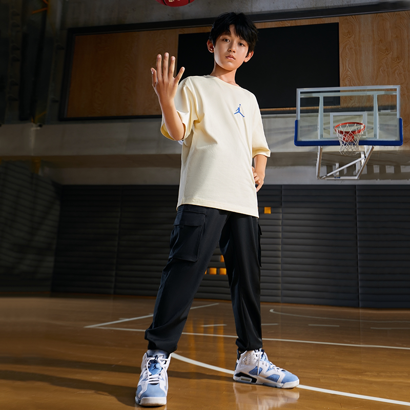 Jordan Official Nike Jordan Boy Big Child Labor Pants Sport Function Wind Tapered FV3323-Taobao
