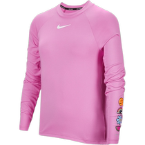 Nike Nike official girls and boys sun protection quick-drying long-sleeved top summer new swimming swimsuit swimsuit FZ6438
