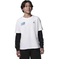 Jordan official Nike Jordan boys motorcycle extreme sports style big children long-sleeved T-shirt new HQ7109