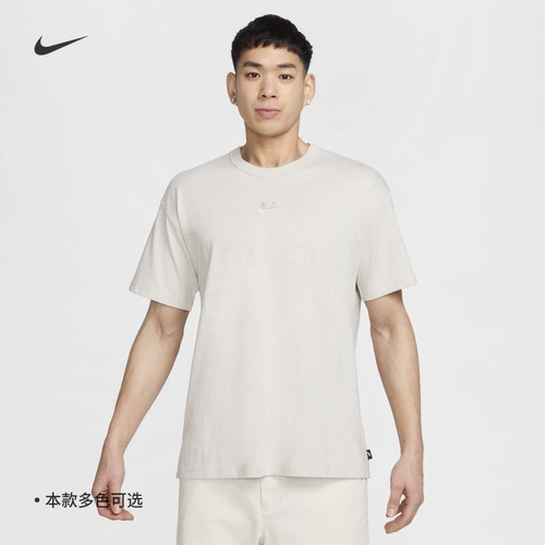 Nike, хлопковая комфортная футболка для отдыха, осенняя, с вышивкой