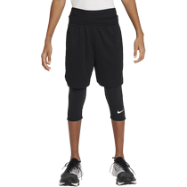 Nike Nike official childrens DRI-FIT big boys quick-drying training three-point tights summer FJ6819