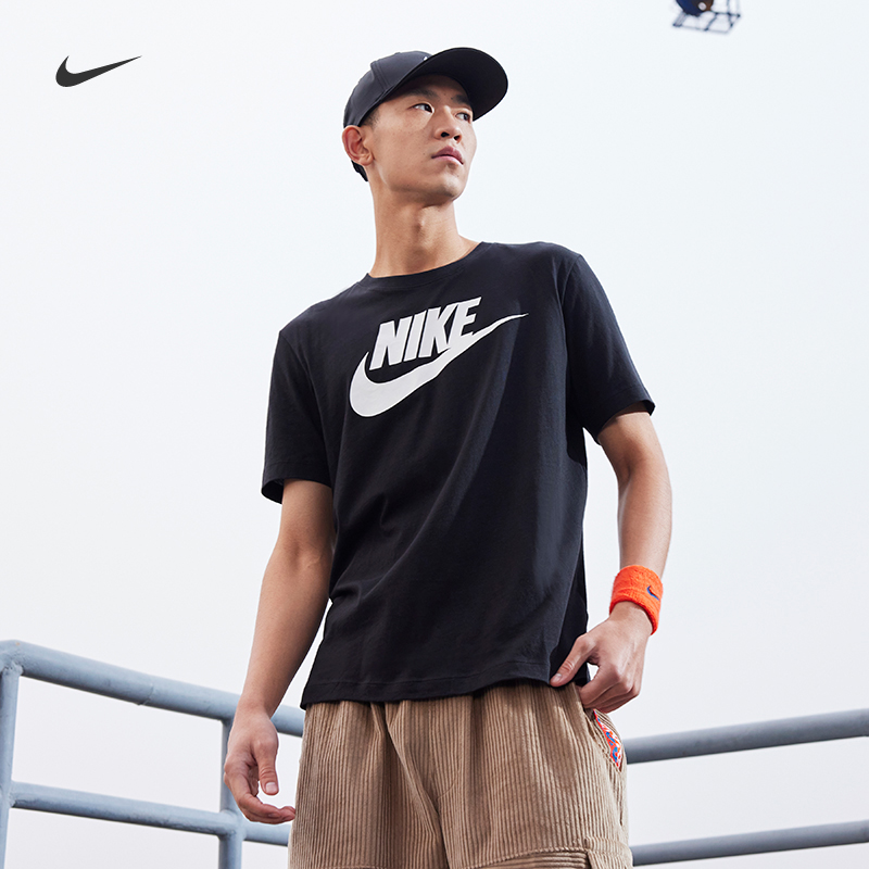 Nike Nike Official Men's T-shirt Pure Cotton Knitted Leisure Sports Soft Standard Comfortable Durable AR5005