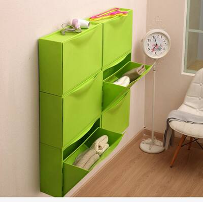 51 wide 16 deep wall-mounted ultra-thin shoe cabinet, nail-free wall-mounted storage box, storage box, plastic wall-mounted shoe box storage box