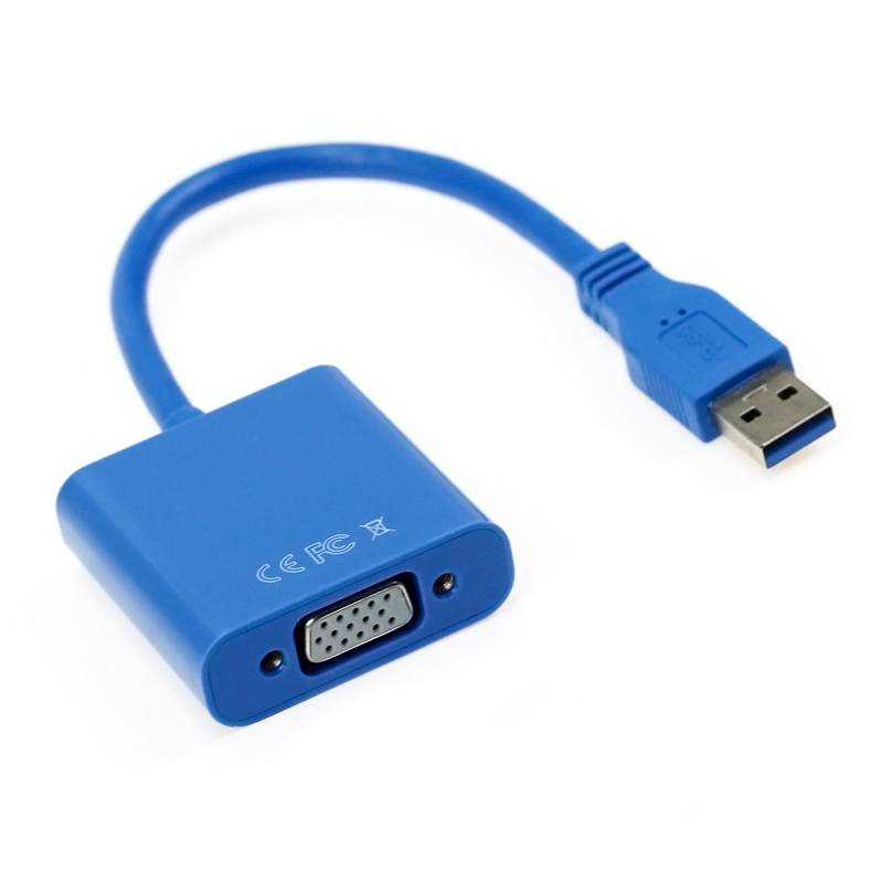 usb để vga chuyển đổi vga HD cáp adapter usb đồ họa máy tính bên ngoài mở rộng màn hình vga chuyển cáp - USB Aaccessories quạt mini xiaomi