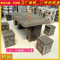 Marble Granite Rock Table Stone Bench Courtyard Garden Home Flush Outdoor Stone Table Park Casual Outdoor Stone Chair
