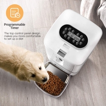 Cat bowl automatic feeder 7 liter window version pet food timing quantitative intelligent stainless steel plate food bowl easy to clean