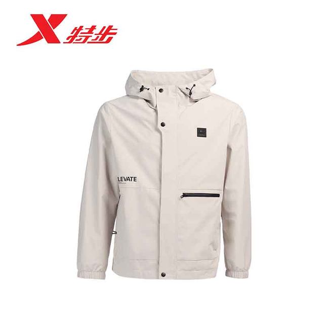 Xtep Sports Windbreaker Jacket Men's 2024 Spring New Versatile Hooded Windproof Warm Top 976129150599