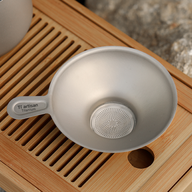 Titanium Artisan Outdoor Pure Titanium Ta6375 Tea Filter Tea Filter Filter Screen Tea Leak Accessories Metal Tea Septer Filter Tea Water-Taobao