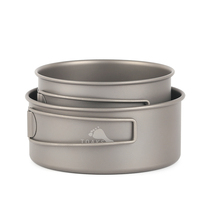 Thousand Oaks Toaks Pure Titanium Bowl Folding Handle Portable Set Tableware Multifunctional Picnic BWL-550ml Frying Pot