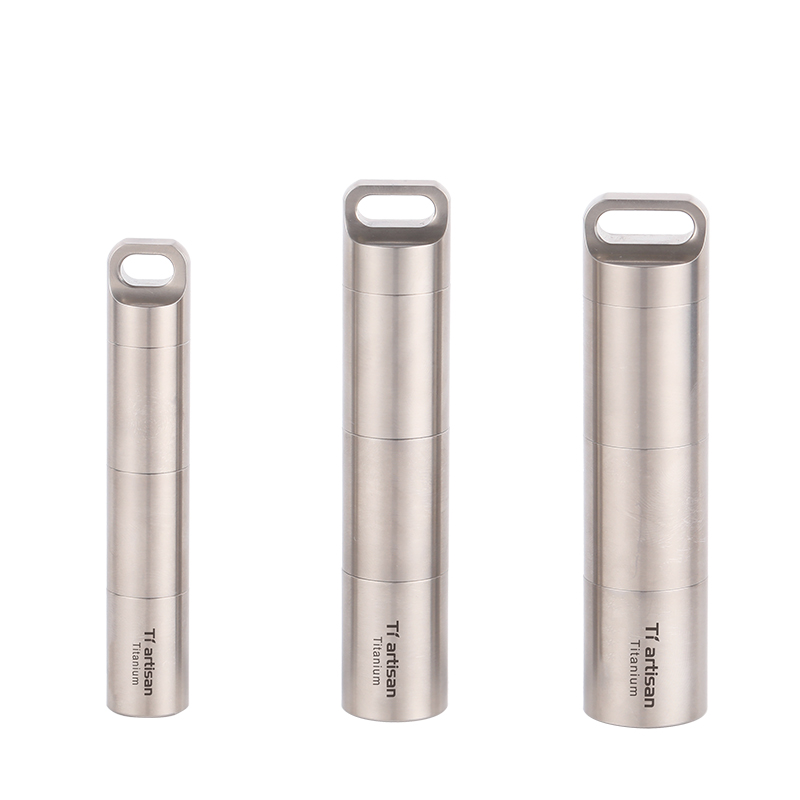 Outdoor pure titanium sealed cabin portable first aid medicine warehouse portable field protective equipment pill capsule storage warehouse