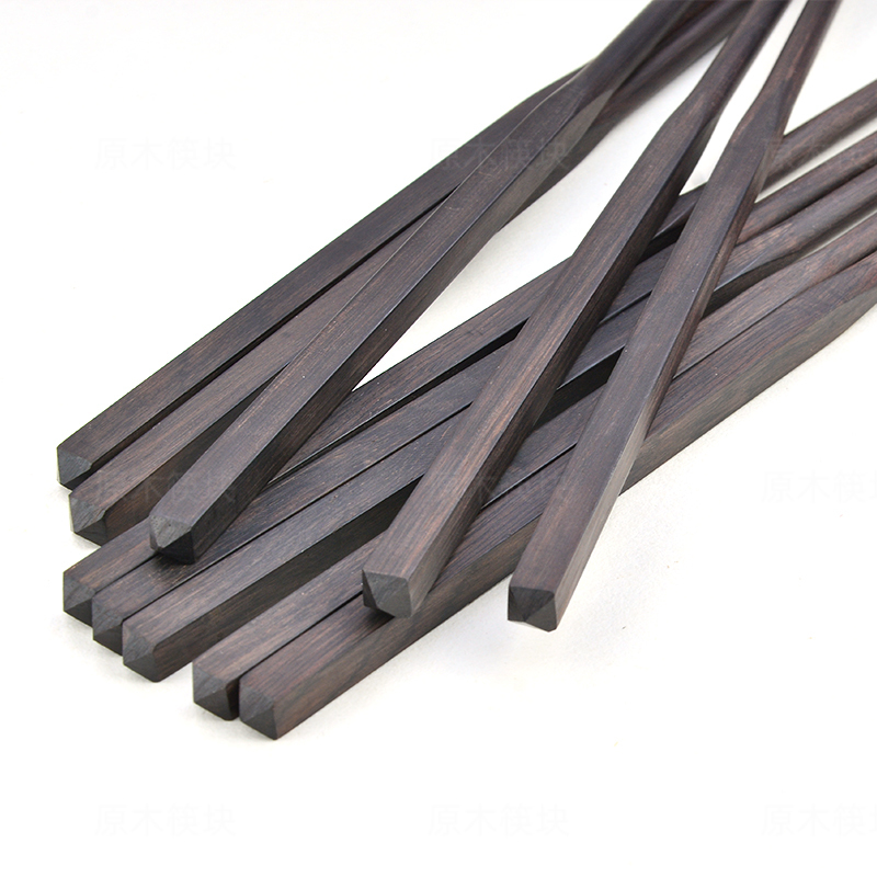 Purple Sandalwood Chopsticks for Home Use, High-End New Model, Square-Shaped, Unpainted, Anti-Slip, Anti-Mold, Made of Solid Purple Sandalwood