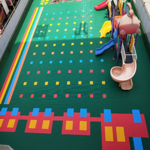 Дорожный нескользящий ковер для детского сада, уличный баскетбольный пластиковый конструктор