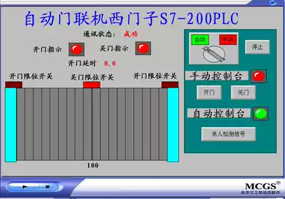 Automatic door Kunlun Tongtai MCGS7 7 and Siemens S7-200PLC on-line program annotated and I/O table