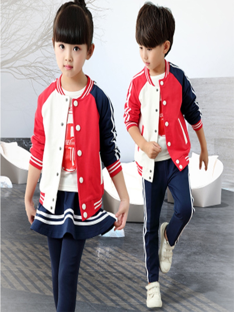 Primary and secondary school students, boys and girls, school uniforms, kindergarten uniforms, spring and autumn sports suits, children's class uniforms, teachers ' suits, three-piece sets