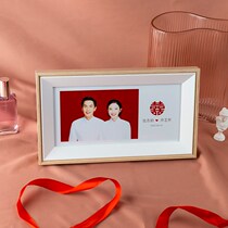 6 inch photo frame hippocampus couple wedding photos vintage solid wood creative exquisite marriage certificate light luxury simple wash photo
