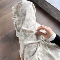 Apricot European cotton velvet chenille wide-leg pants for women in autumn and winter small high-waist casual straight corduroy floor mopping pants