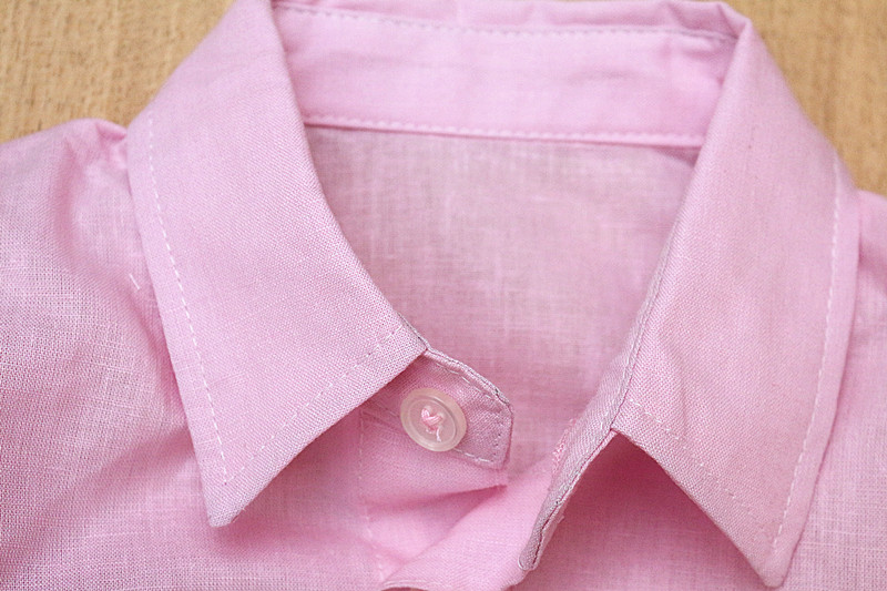 Chemise enfant à manche longue en lin - Ref 2083406 Image 14