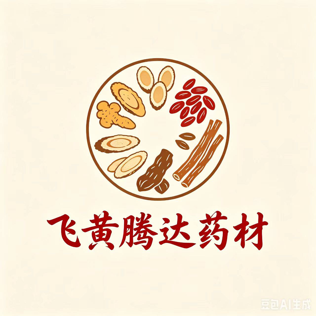 飞黄腾达药材的LOGO