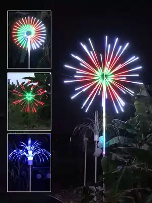 LED fireworks light Outdoor waterproof digital landscape night scene lighting Creative fireworks light National Day lantern decoration