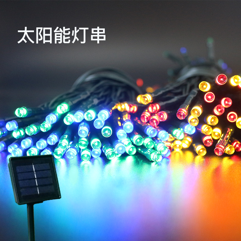 Solar led light string lights flashing lights full of stars Spring Festival Chinese New Year room decoration outdoor waterproof automatic light