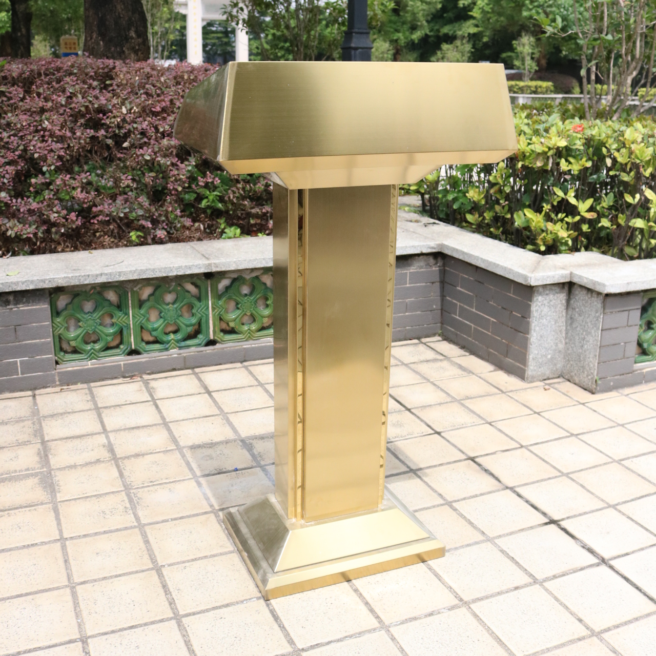 Stainless steel Podium Dining Room Reception Desk Reception Desk Parking Desk Property Registration Concierge Speaking Security Desk