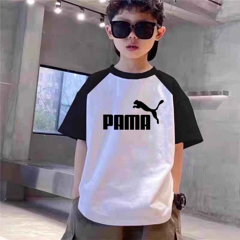 Outlet Genuine Boys' and Girls' Raglan Short-Sleeve T-Shirts 2026 New Style Boys' Pure Cotton Summer Half-Sleeve Tops