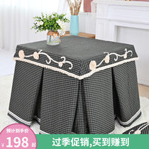 Original Art Plaid Pure Cotton Thickened Grill Fire Hood Han Style Field Grilled Fire Covered with Mahjong Machine Grill fire-covered grill cover