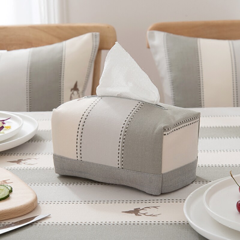 Original modern simple tissue box fabric Nordic deer head draw box car paper towel box household paper sleeve paper draw