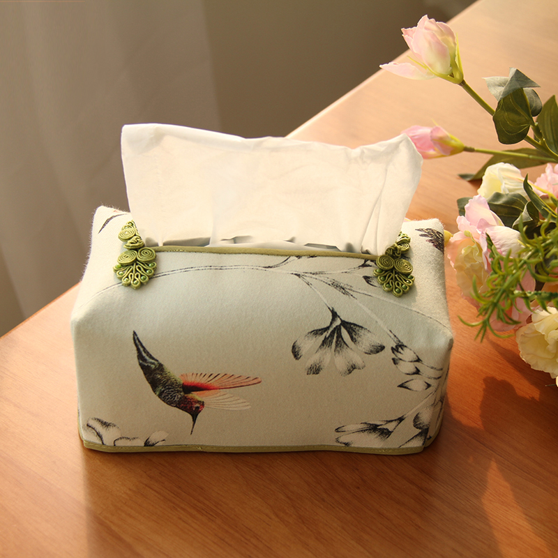 Original innovative Chinese style flower and bird tissue box living room 2021 simple new American style rural high-end Nordic pumping tissue box