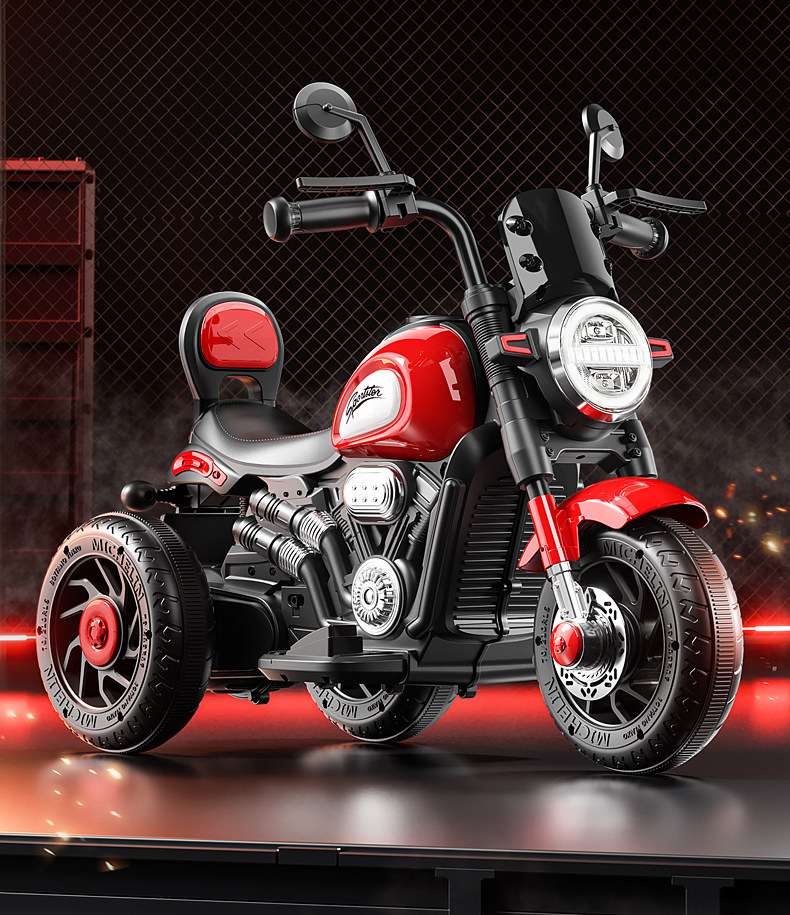 Электромобиль детский 儿童电动车三轮车男女孩宝宝小孩可坐人充电遥控礼物玩具车机车 Other home