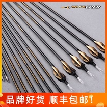 Gold standard carbon arrow Kezi predator Eagle bow bow competition shooting quasi AAE feather spiral feather
