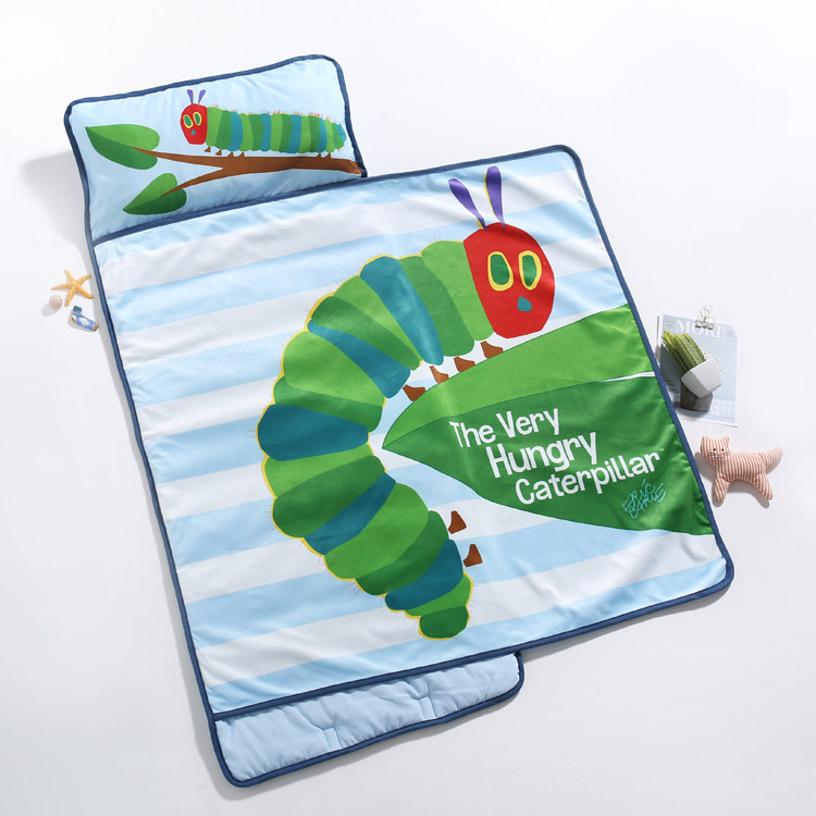 Large polar fleece blanket nap mat kindergarten nap bag integrated nap mat portable nap mat
