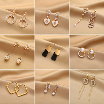 s925 silver needle earrings female Korean temperament net red earrings 2021 new trendy earrings net red simple ear jewelry