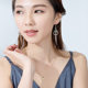 Korean geometric diamond crystal earrings women's temperament all-match long diamond-studded net red earrings 2021 new trend