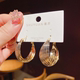 Atmospheric exaggerated earrings women's new trendy simple and versatile personality earrings Korean net celebrity temperament circle earrings earrings