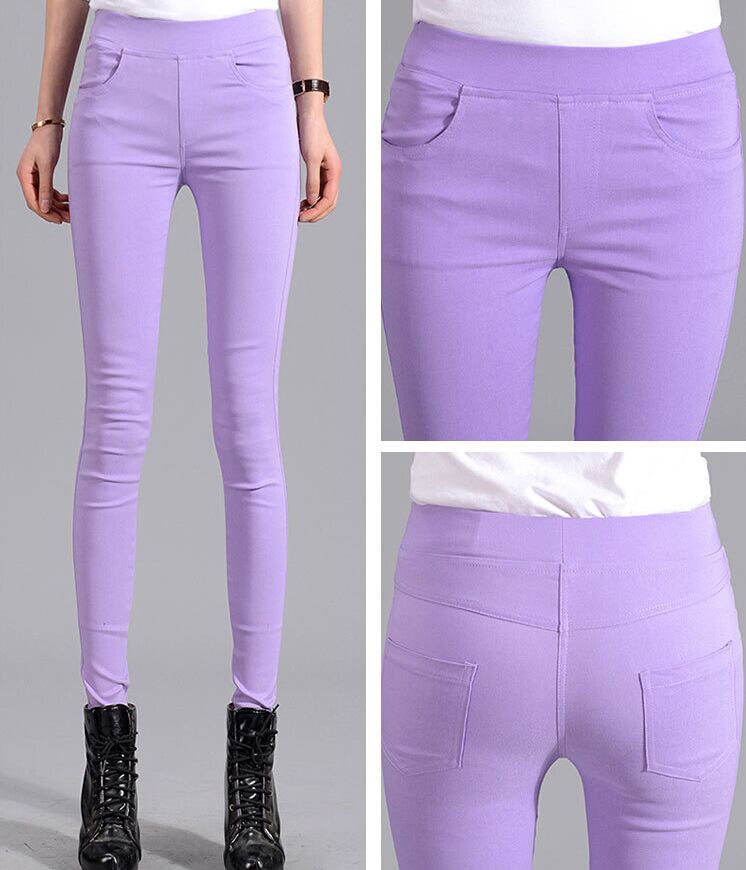 Mới eo cao phiên bản Hàn Quốc kẹo màu cỡ lớn Quần legging co giãn quần bút chì chân quần nữ quần mùa hè - Khởi động cắt shop quần áo nữ gần đây