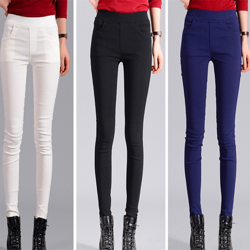 New High-Waisted Korean Style Candy-Colored Plus-Size Slim-Fit Leggings Stretchy Pencil Pants Student Skinny Pants Women's Summer Pants